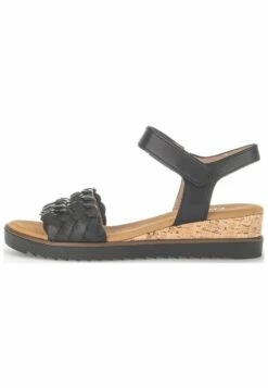 Gabor Sandalen Met Sleehak - Schwarz Kork Schw