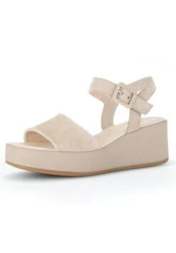 Gabor Sandalen Met Plateauzool - Beige