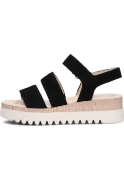 Gabor Sandalen Met Plateauzool - Zwart