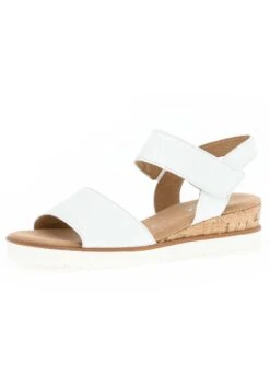 Gabor Comfort Sandalen Met Sleehak - Weiss Kork/Offwhi